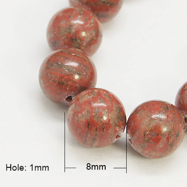 Natural Sesame Jasper/Kiwi Jasper Beads Strands