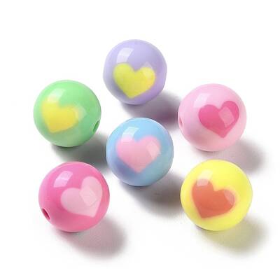 Two Tone Opaque Acrylic Beads