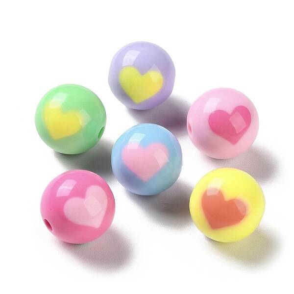 Two Tone Opaque Acrylic Beads