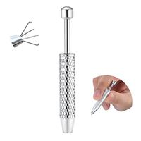Piercing Taper Ball Grabber Tool, Stainless Steel Flat Back Earrings Applicator Tool, Threadless Insertion Pin Thread Assista...