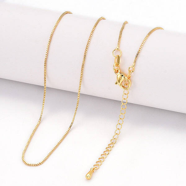 Brass Box Chain Necklaces for Women