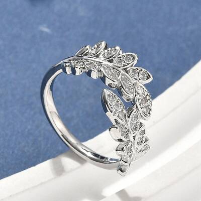 Brass Micro Pave Cubic Zirconia Cuff Rings for Women