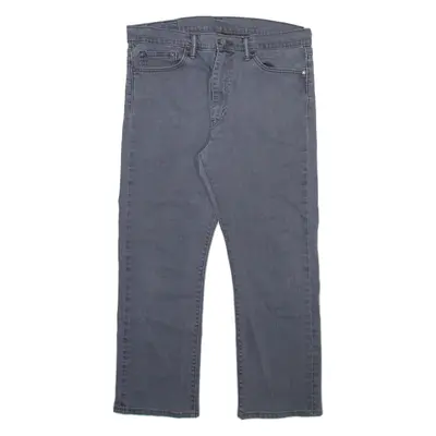 LEVI'S 513 Jeans Mens Grey Slim Straight Stone Wash W36 L26