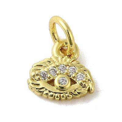 Brass Micro Pave Cubic Zirconia Charms