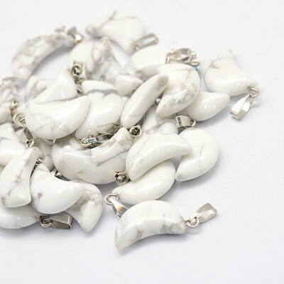 Moon Natural Howlite Pendants