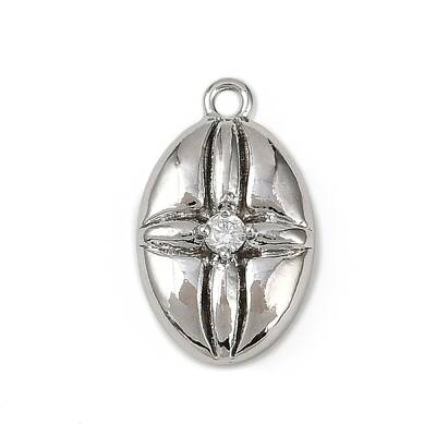 Brass Pave Clear Cubic Zirconia Pendants