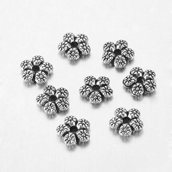 Tibetan Style Alloy Spacer Beads