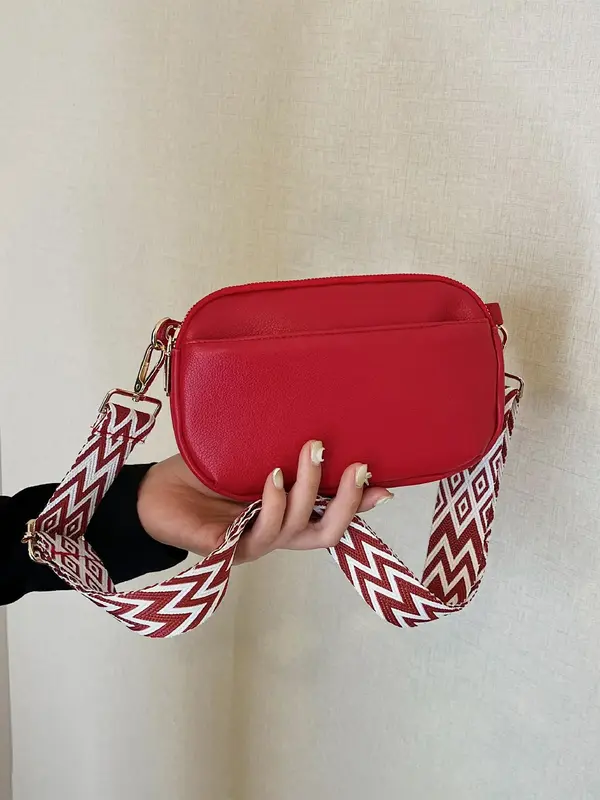 Fashionable Chevron Pattern Crossbody Bag, Casual Versatile Shoulder Bag for Women, Trendy All-match Commuter Bag for Daily U...