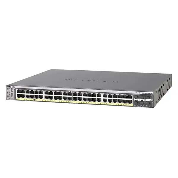 Netgear GSM7252PS-100EU | Prosafe M5300 Series M5300-52G-PoE+ 48 x RJ-45 Ports PoE+ 10/100/1000Base-T + 4 x Combo SFP Ports +...