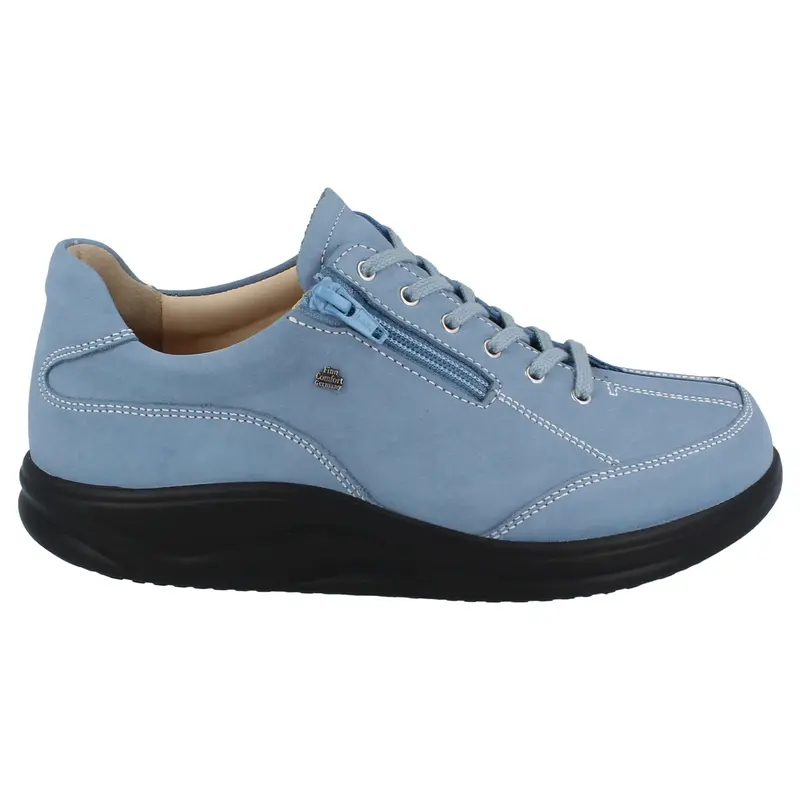 Finn Comfort Otaru Nubuck Leather Women's Lace Up Shoes - Blue - Size:US 7.5 Women