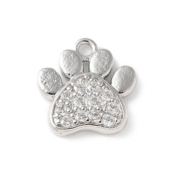 Brass Micro Pave Cubic Zirconia Pendants