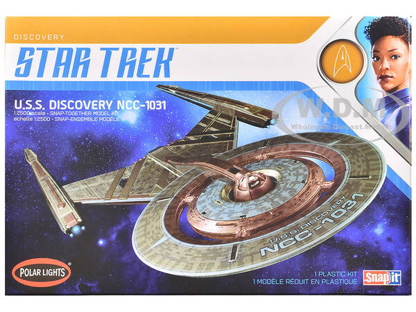 Skill 2 Snap Model Kit U.S.S. Discovery NCC-1031 Spacecraft Star Trek: Discovery (2017-2024) TV Series 1/2500 Scale Model b...