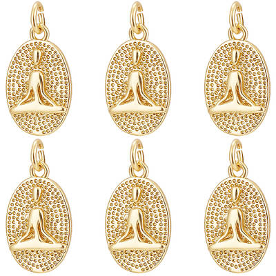 8Pcs Brass Pendants
