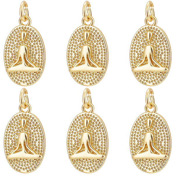 8Pcs Brass Pendants