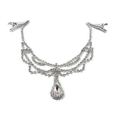 Alloy Rhinestone Hair Chain