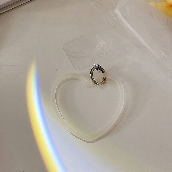 Silicone Love Heart Mobile Straps