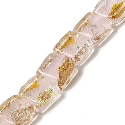 Handmade Gold Foil and Silver Foil Lampwork Beads