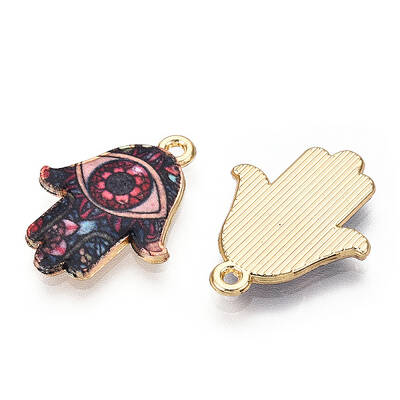 Printed Light Gold Tone Alloy Pendants