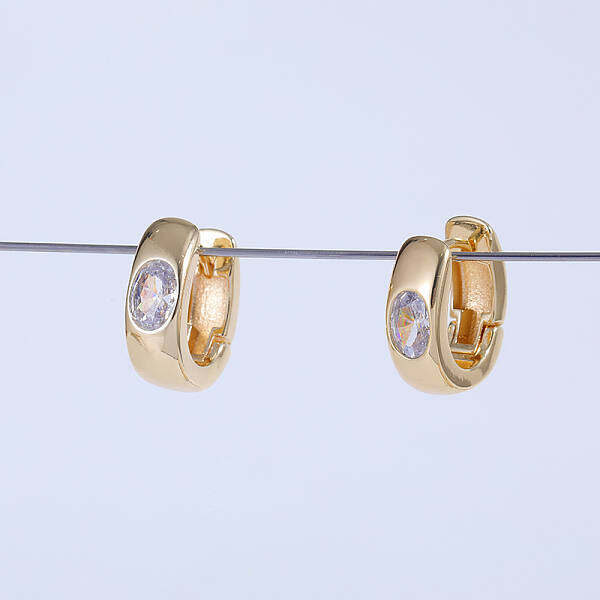 Elegant Oval Brass Hoop Earrings
