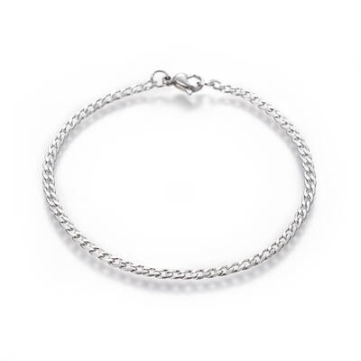 Tarnish Resistant 304 Stainless Steel Curb Chain Bracelets