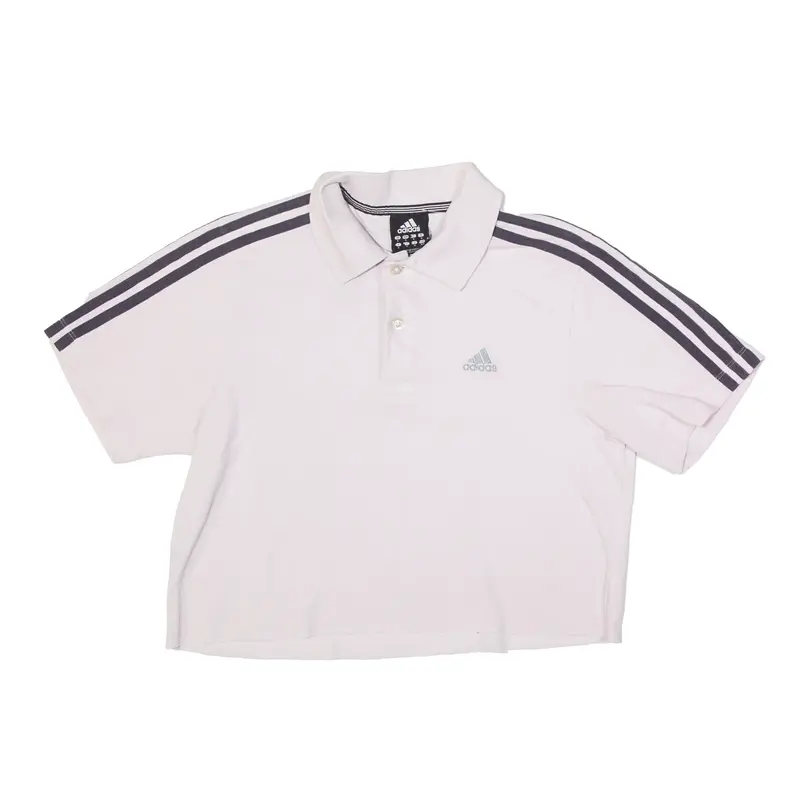 ADIDAS Customized Cropped Clima 365 Polo Shirt Pink Short Sleeve Womens S
