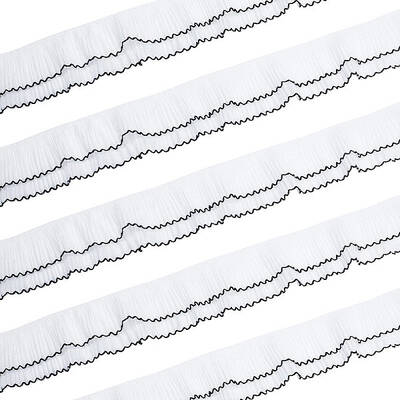 6 Yards 2-Layer Polyester Pleated Ribbon