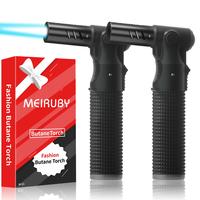 2 Pack Refillable Butane Torch Lighter with Adjustable Jet Flame, Portable Culinary Blow Torch for Kitchen Cooking, Baking, B...