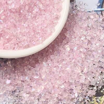 Transparent Electroplate Crushed Glass Craft