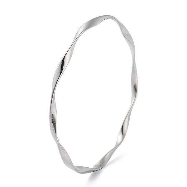 Non-Tarnish Twist 304 Stainless Steel Bangles