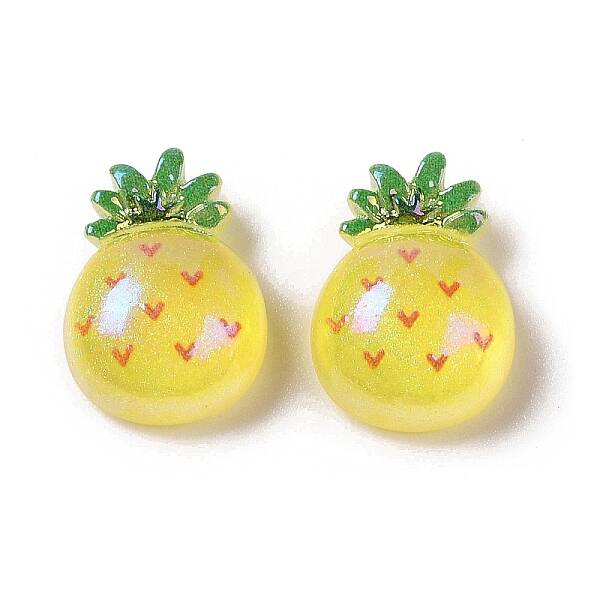 Glitter Plated Resin Cabochons