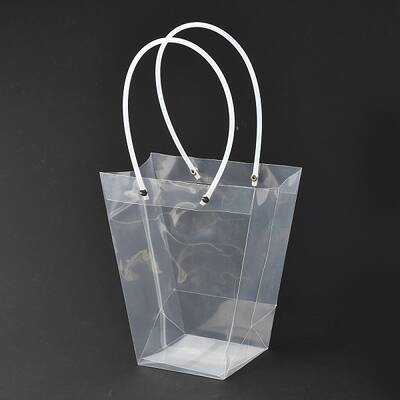 Valentine's Day Trapezoid PP Plastic Gift Bags