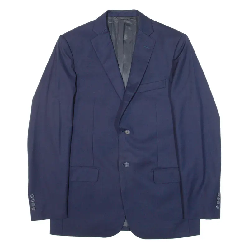 BALMAIN Slim Fit Mens Blazer Jacket Blue Knit Wool L