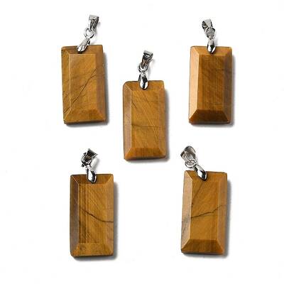 Natural Tiger Eye Faceted Pendants