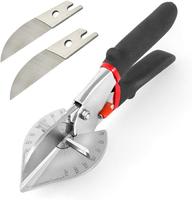 Multi Angle Miter Shear Cutter Hand Tools, 45-135 Degree Adjustable Angle Scissors Trim Shears Tools for Vinyl Wood Molding T...