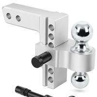 Adjustable Trailer Hitch Ball Mount with Lock&Pin, Fits 2-in Receiver,6\