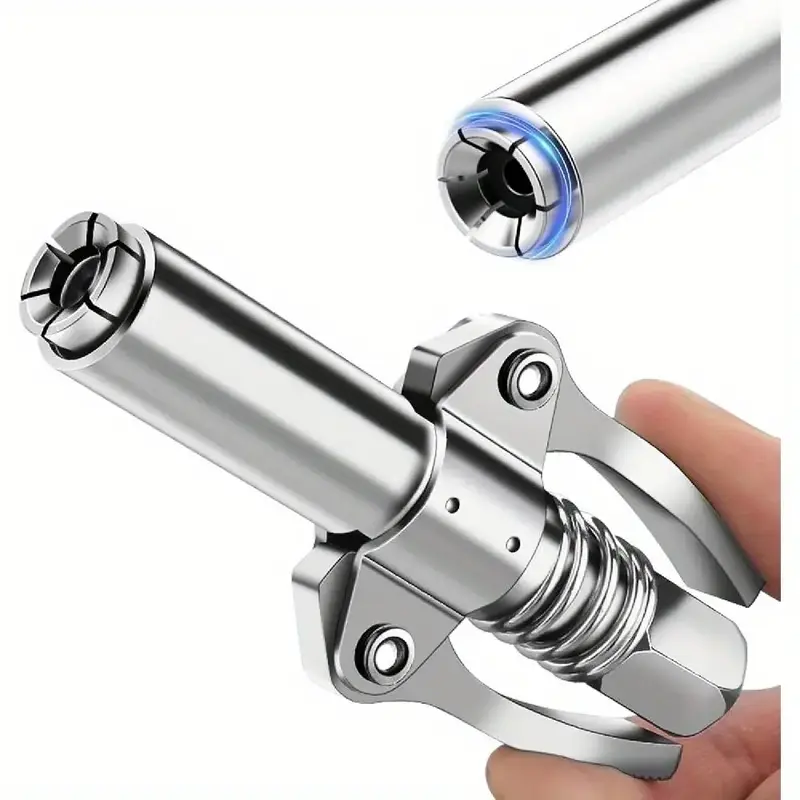 Leaking-proof Grease Tools Coupler, 12000PSI High Pressure Lubricating Oil Nozzle Accessory Compatible with 0.32 Cm Npt Lubri...