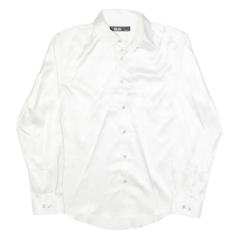 Womens Shirt White Collared Long Sleeve S
