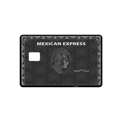 Mexican express black  Credit Debit Ebt Skin Cover Decal Sticker