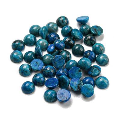 Natural Blue Agate Dyed Cabochons