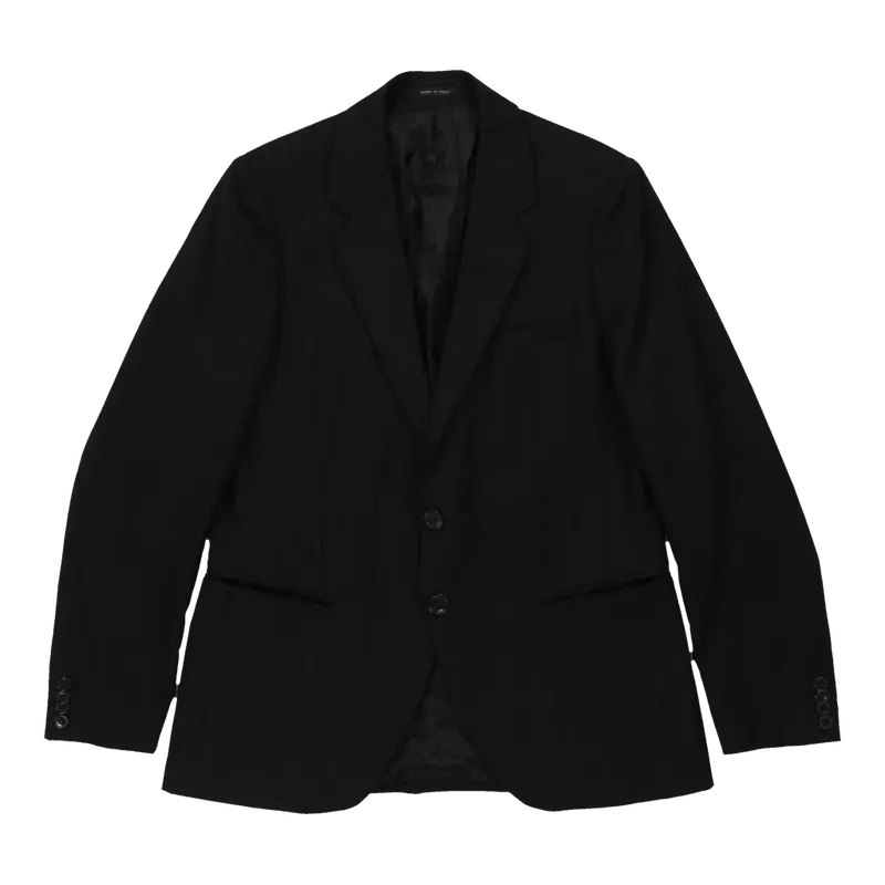 Emporio Armani Pinstripe Blazer - Medium Black Wool