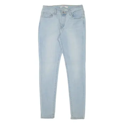 LEVI'S 710 Womens Jeans Blue Slim Skinny Stone Wash W27 L30