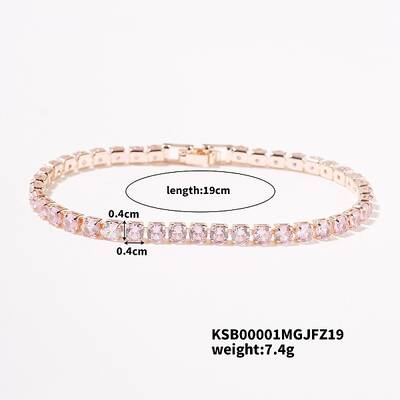 Chic Sparkling Personalized Brass Rhinestone Tennis Bracelet for Women Fashion Statement