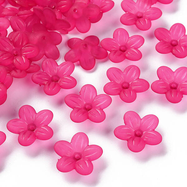 Frosted Acrylic Bead Caps