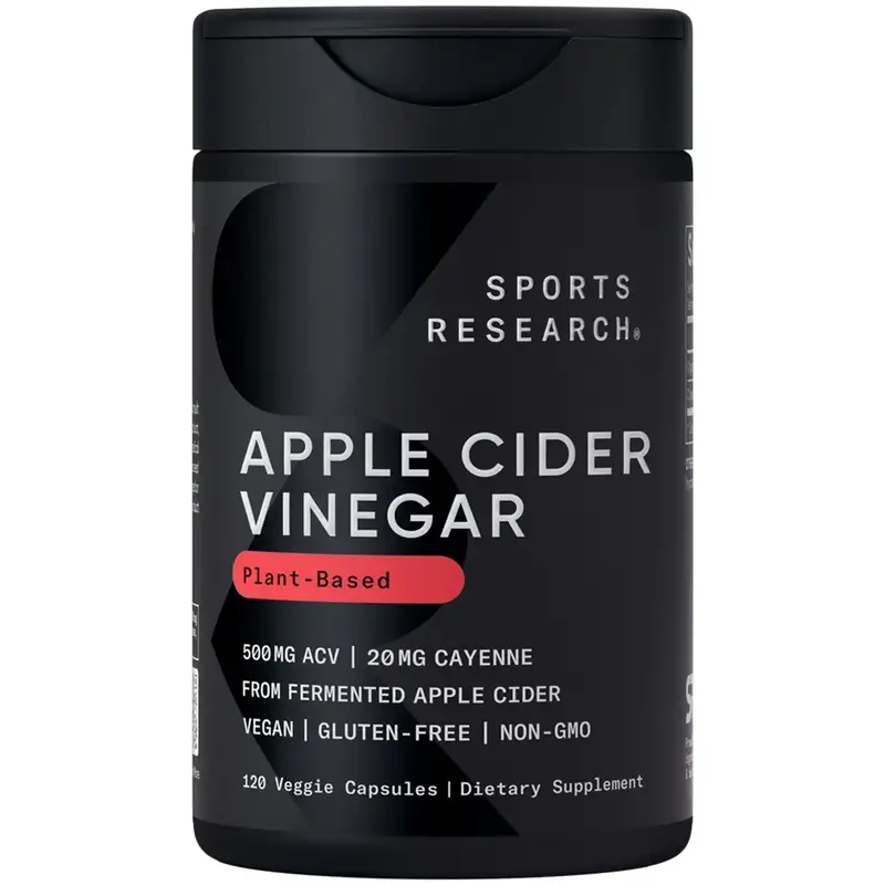 Sports Research Apple Cider Vinegar with Cayenne Pepper - Made from Organic Fermented Apple Cider - Non-GMO Project Verified ...