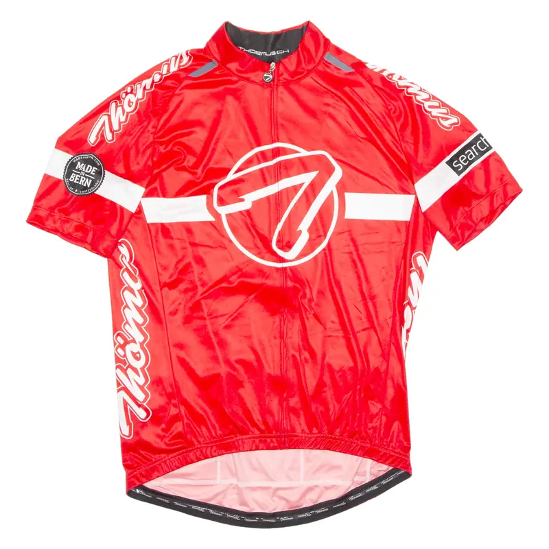 Cycling Mens Jersey Red Full Zip XL