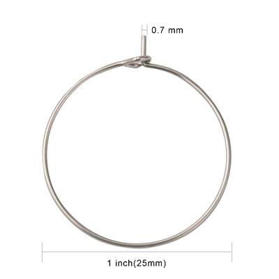 304 Surgical Stainless Steel Wine Glass Charms Rings