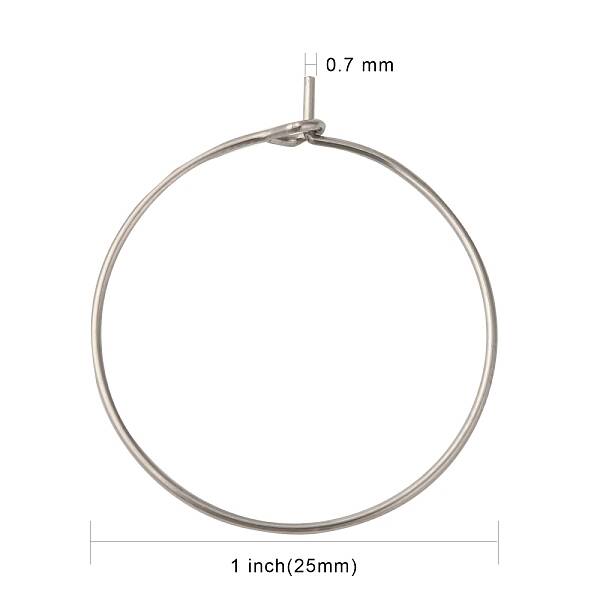 304 Surgical Stainless Steel Wine Glass Charms Rings