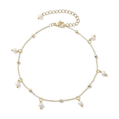 Soldered Brass Cable Chains Anklet