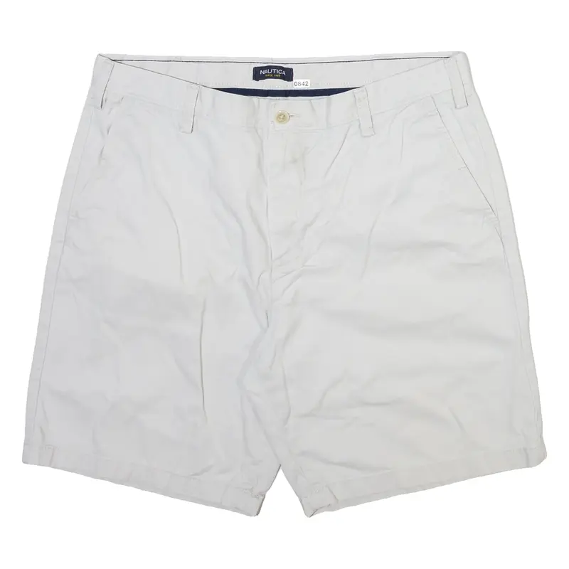 NAUTICA Mens Chino Shorts Grey Relaxed L W36
