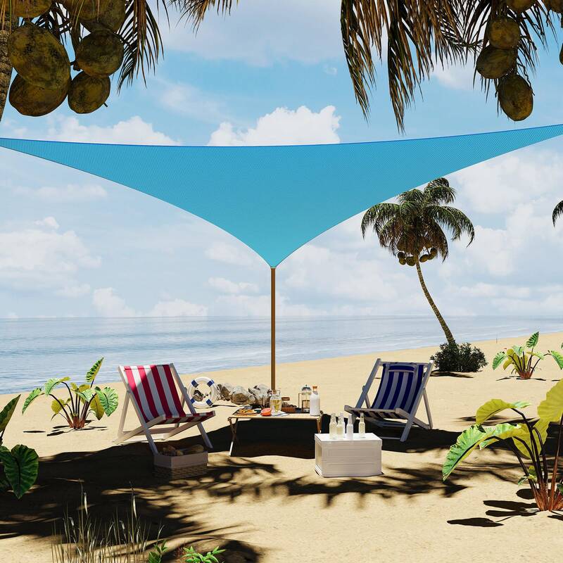 Garvee UV Block Outdoor Triangle Sun Shade Sail Canopy – Waterproof Heavy Duty Patio & Garden Sun Protection – Easy Insta...